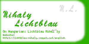 mihaly lichtblau business card
